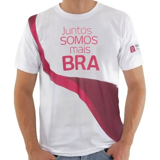 Camiseta branca personalizada para campanha