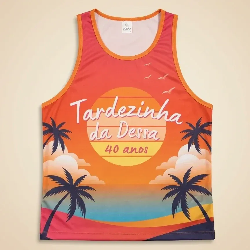 Regata colorida personalizada para aniversário